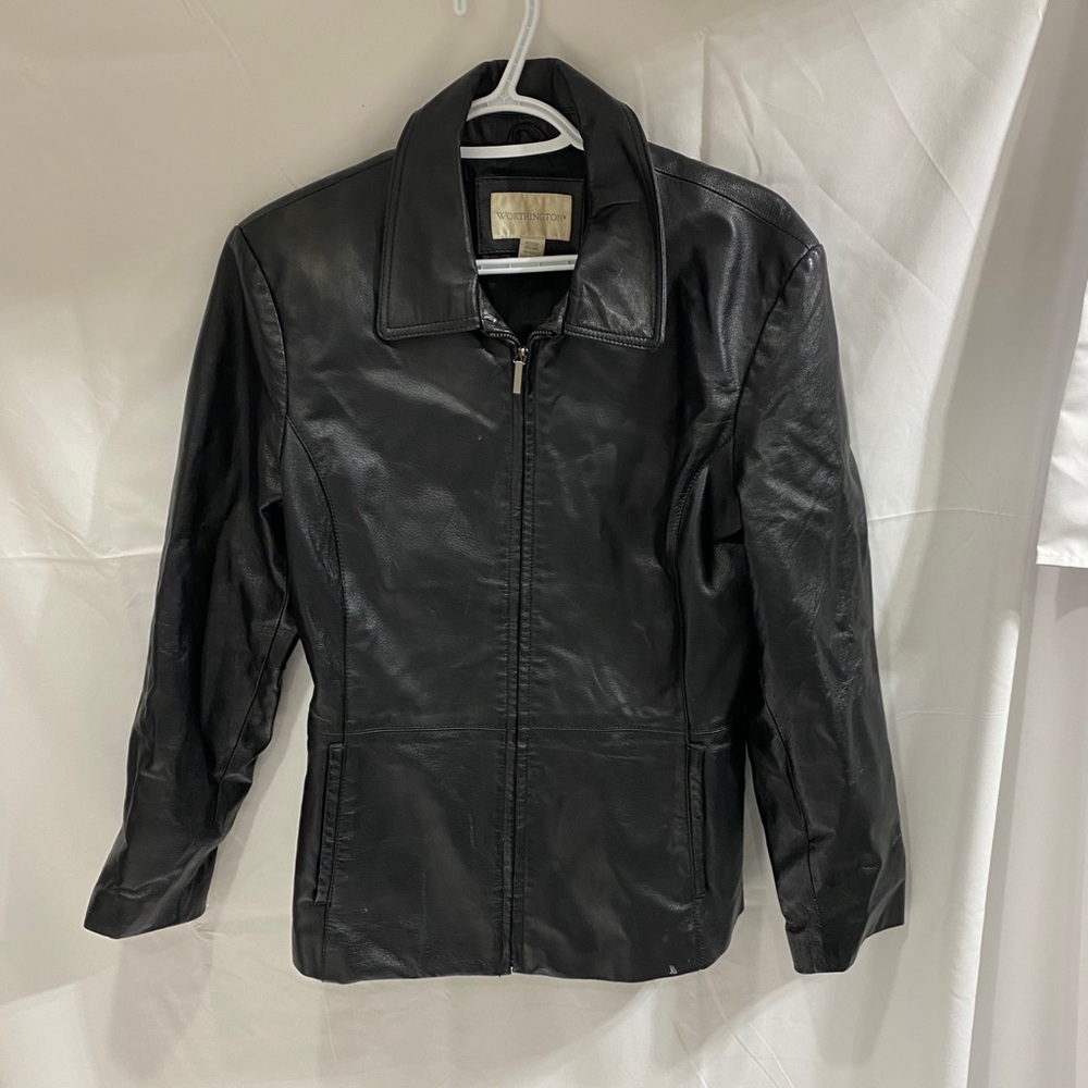 Black Leather Jacket Worthington.